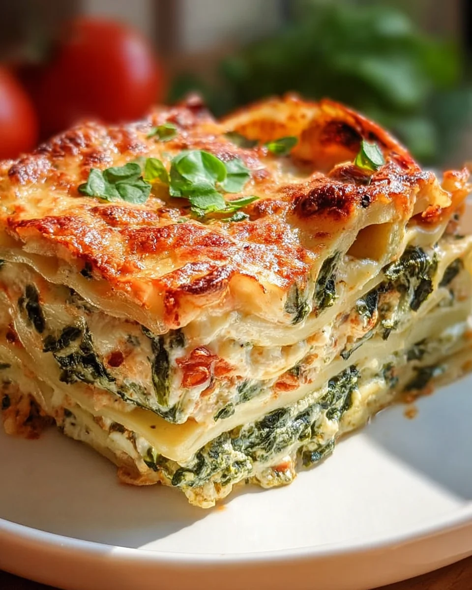 Vegetarische Lasagne mit Spinat und Ricotta