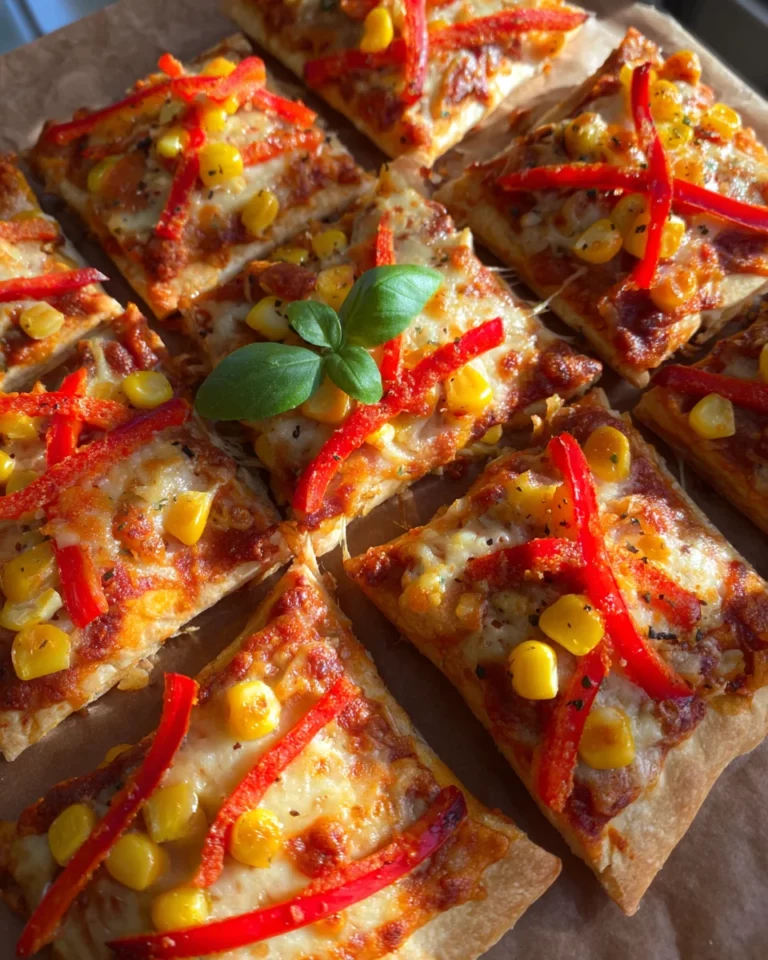 Vegetarische Pizzaecken | Fingerfood