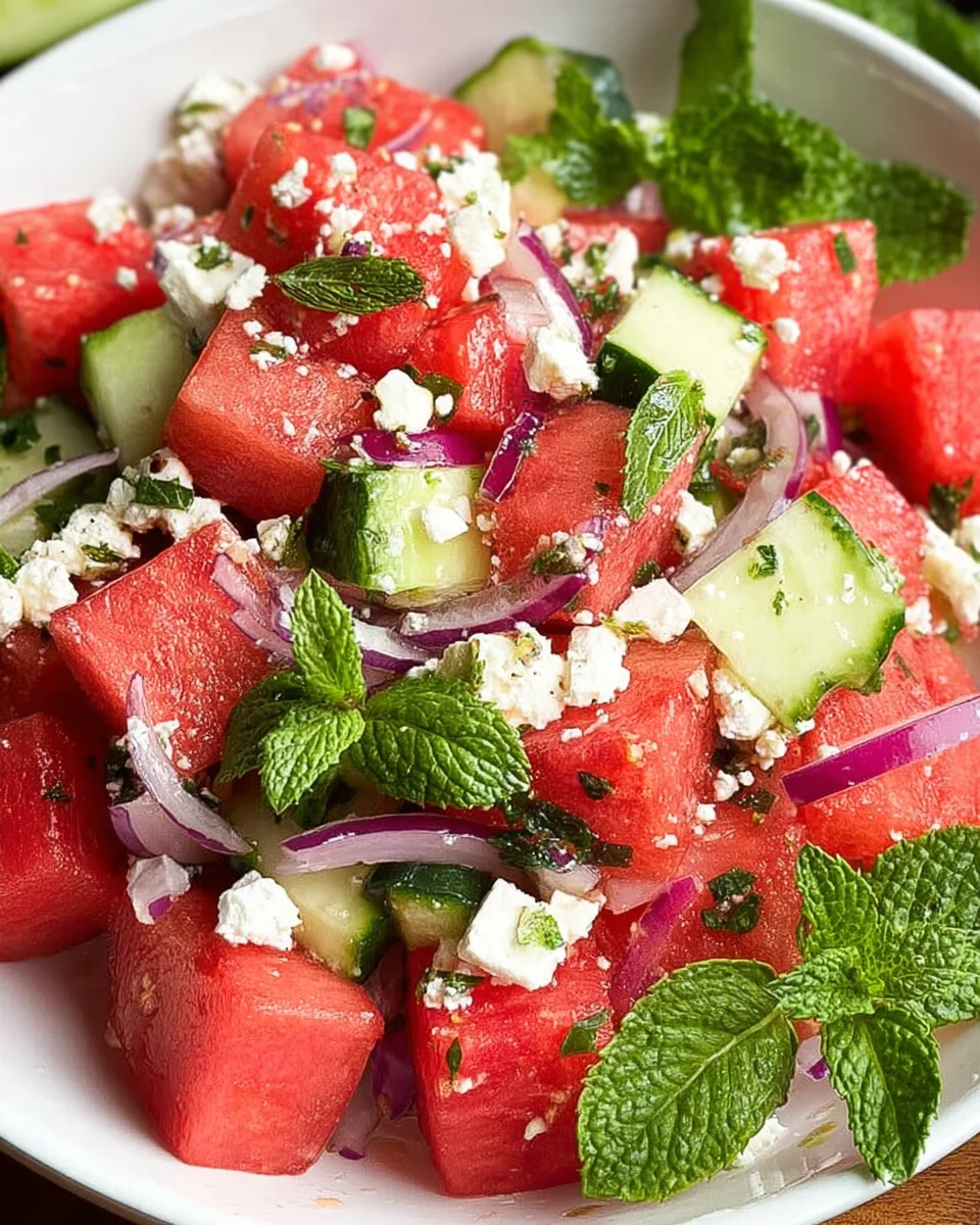 Wassermelonen-Feta-Salat