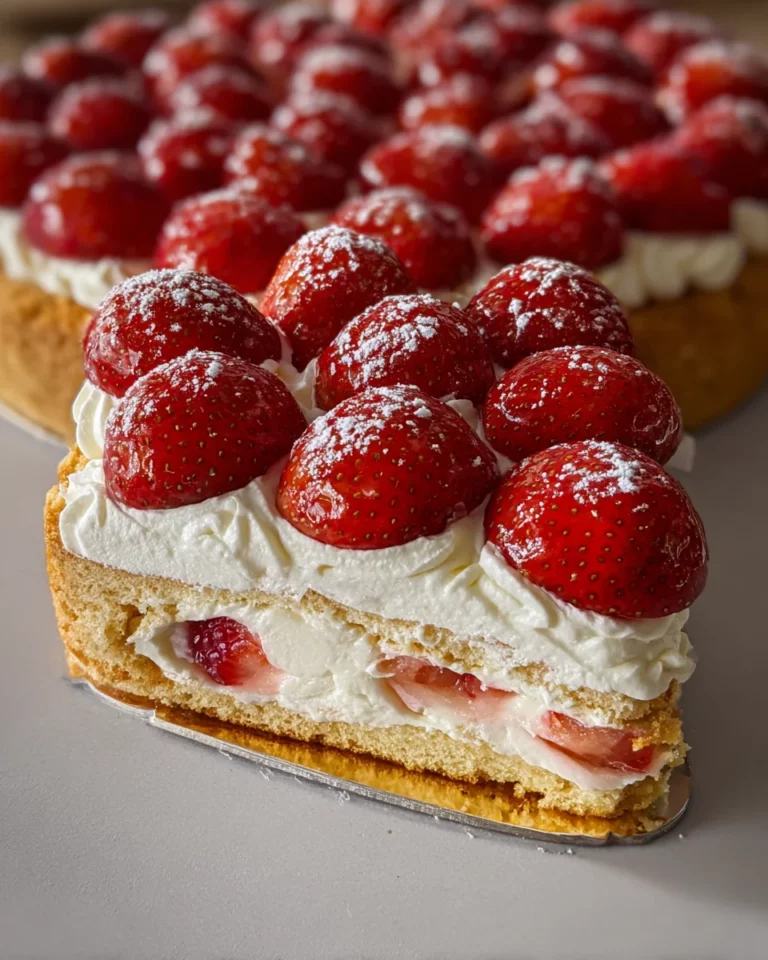 Windbeuteltorte mit Himbeeren