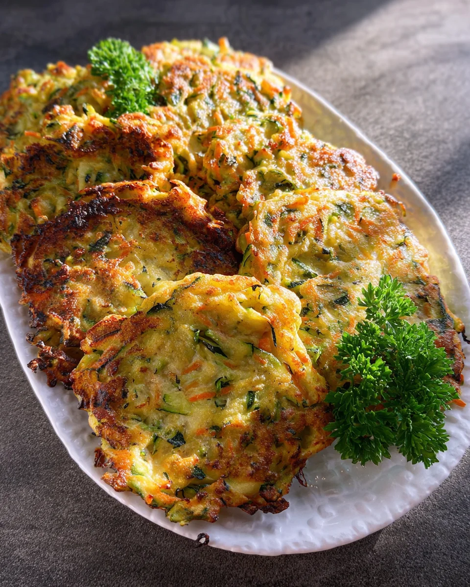 Zucchinipuffer aus dem Ofen