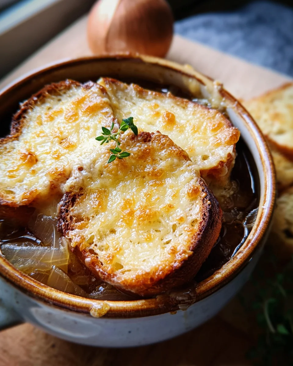 Zwiebelsuppe nach französischer Art