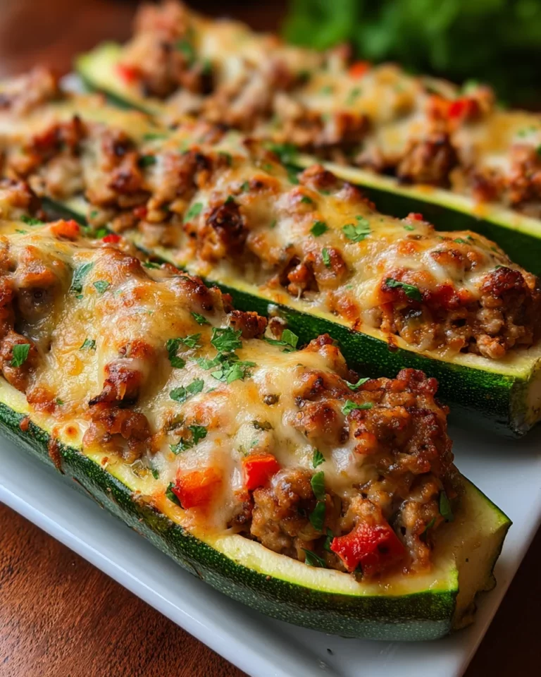 Gefüllte Zucchini Schiffchen