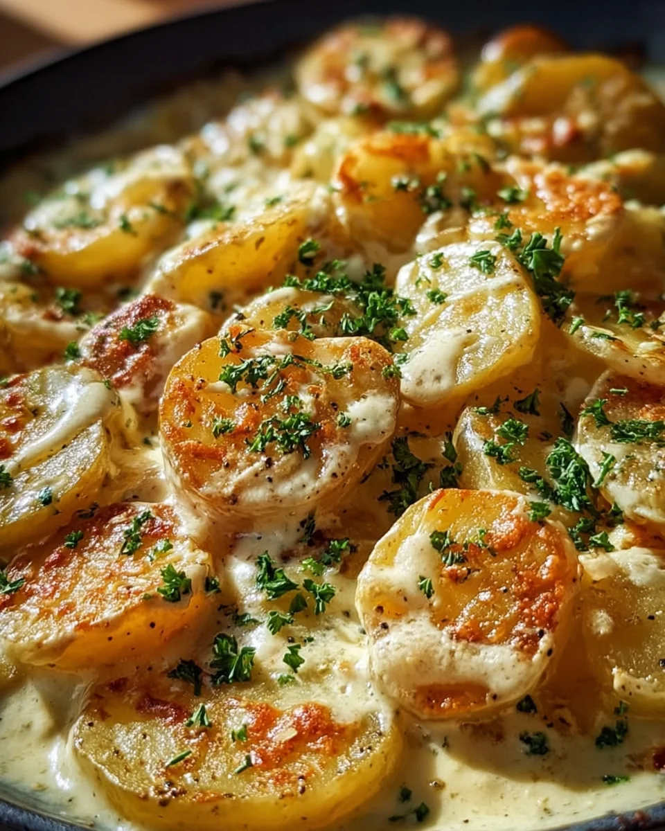 Kartoffeln mit cremiger Knoblauchsoße einfach zubereiten