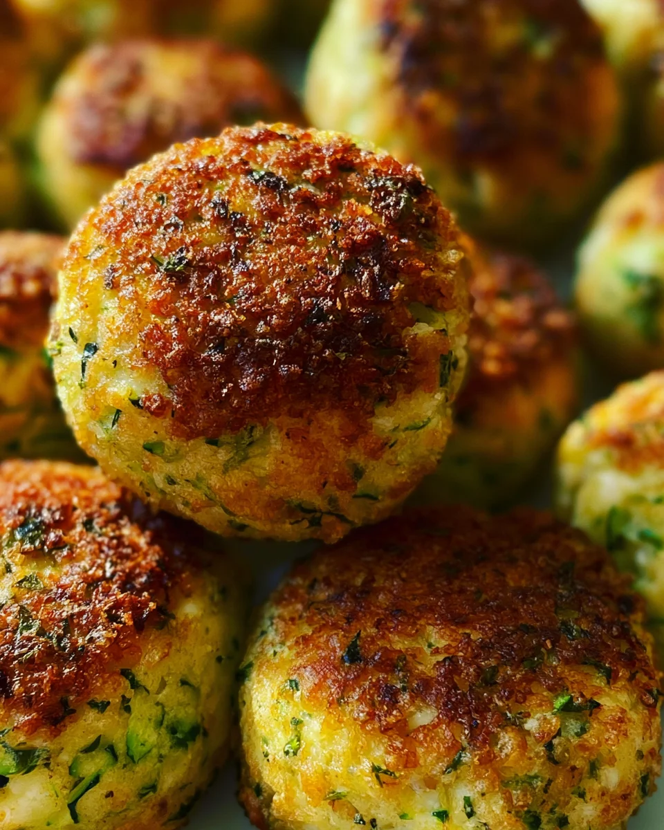 Knusprige Zucchini-Feta-Bällchen