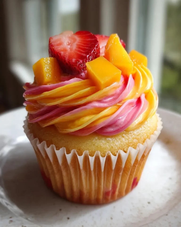 Mango-Erdbeer Sunset Cupcakes: Fruchtiger Sommergenuss!