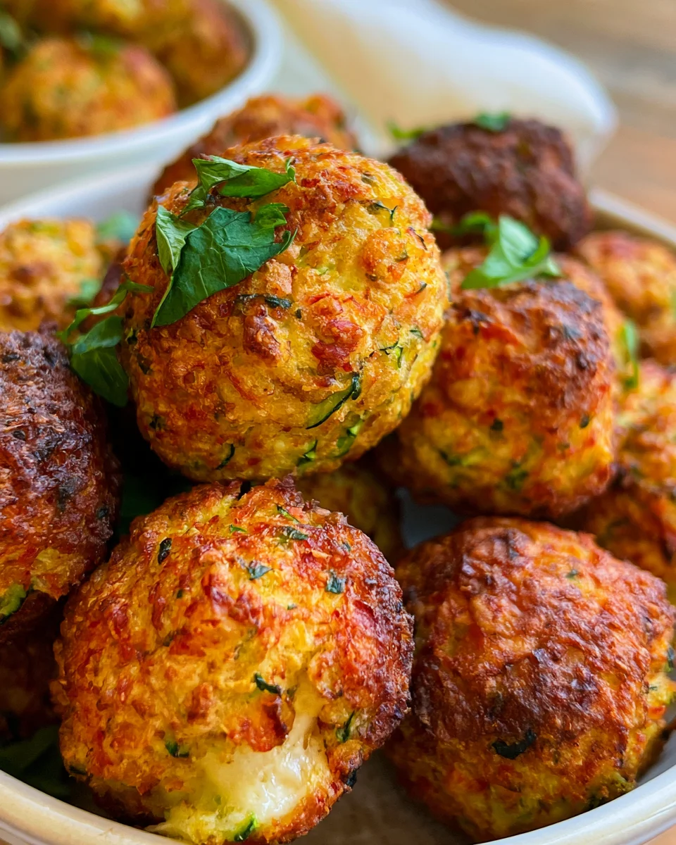 Zucchini-Käse Bällchen