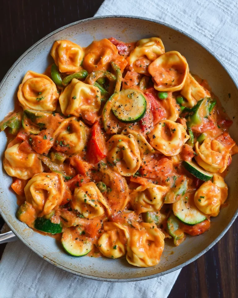 Cremige Tortellini-Pfanne mit Gemüse