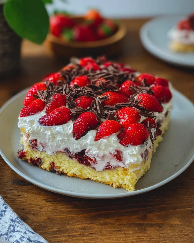 Erdbeere Stracciatella Kuchen