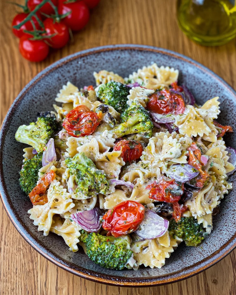 Feta Pasta mit Brokkoli und Tomaten