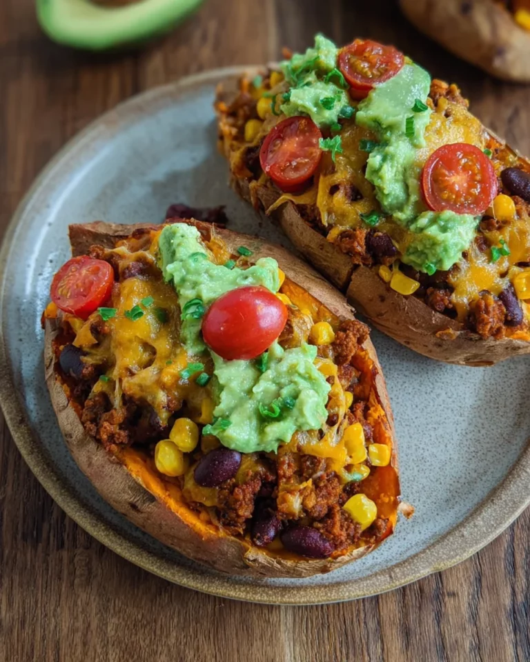Gefüllte Süßkartoffel Mexican Style