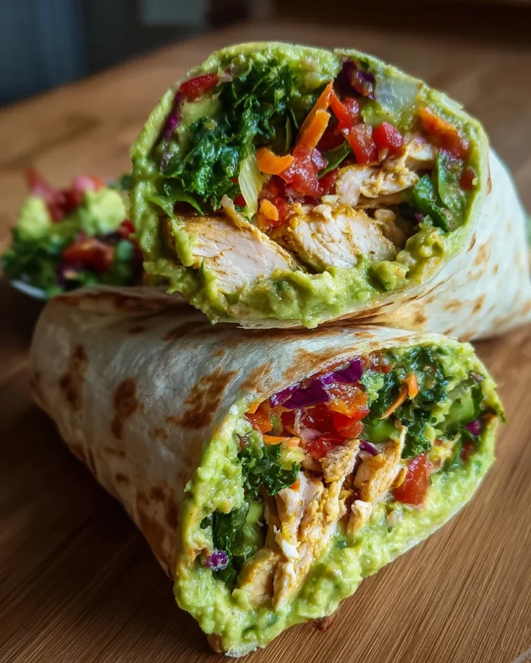 Guacamole Hähnchen Wraps
