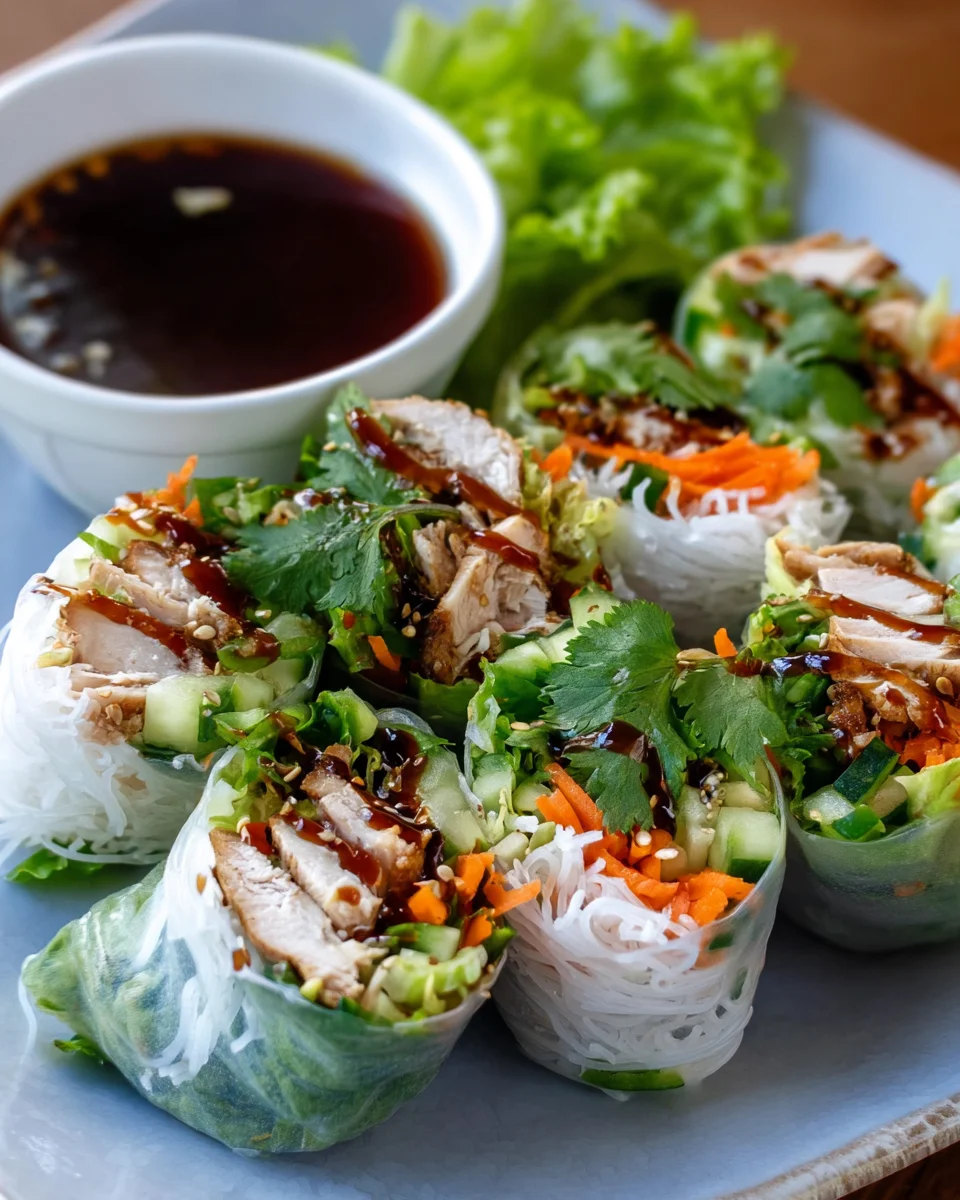 Hähnchen Teriyaki Reispapier Frühlingsrollen: Frisch & Lecker!