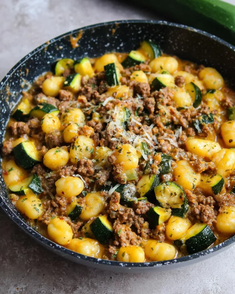 Gnocchi - Zucchini - Pfanne mit Hackfleisch