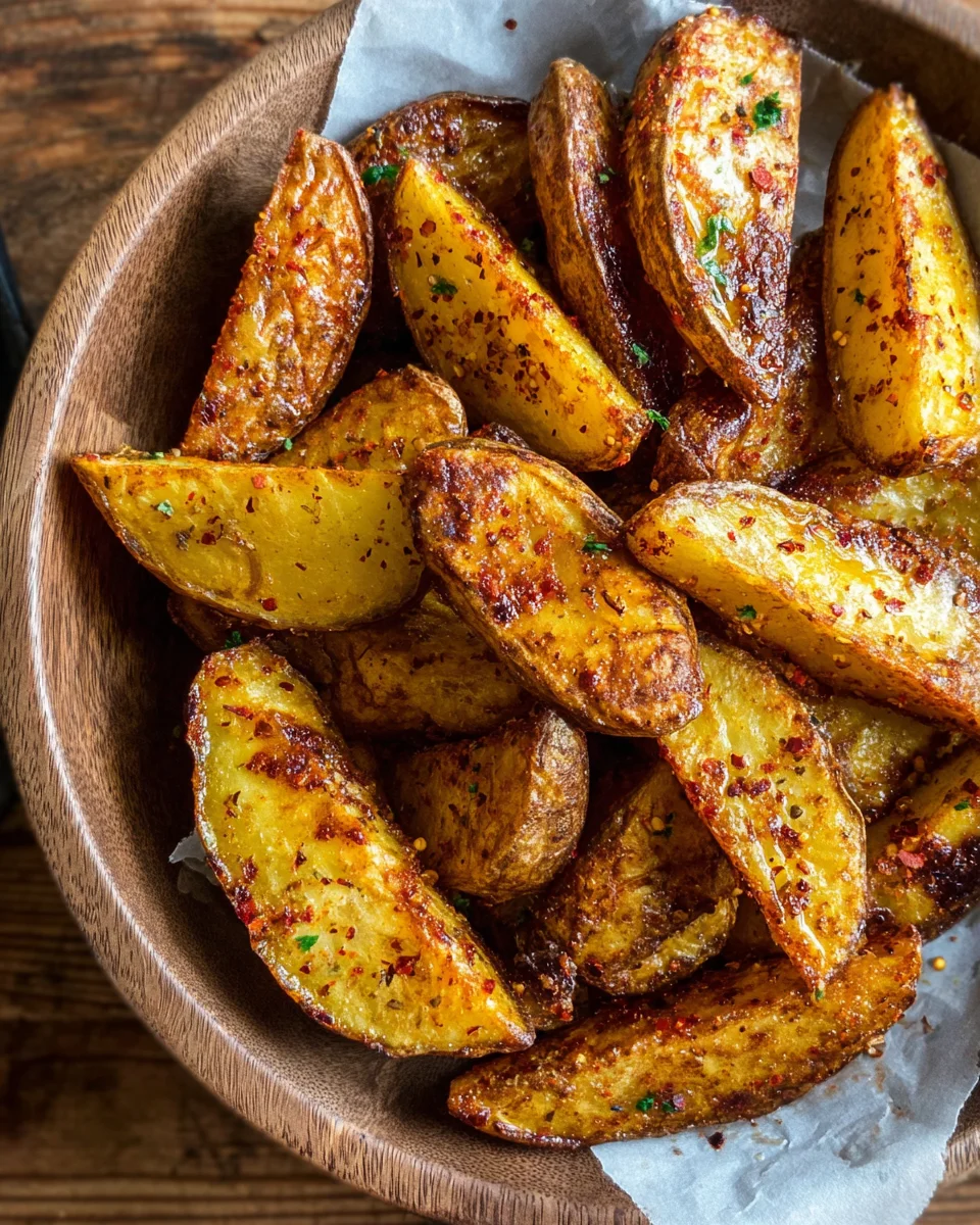 Knusprige Kartoffel Wedges (Rezept aus dem Ofen)