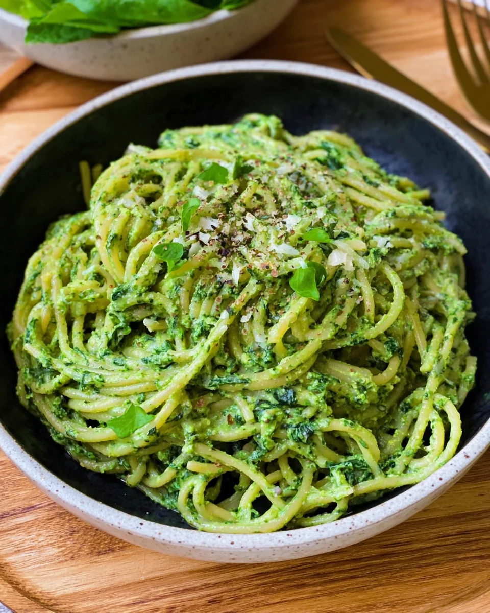 Pasta mit cremiger Spinat-Sauce
