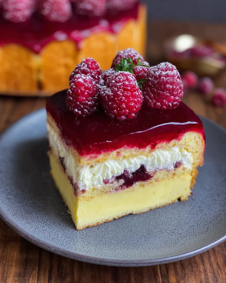 Puddingkuchen (einfaches Rezept ohne backen)