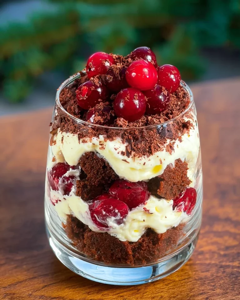 Schwarzwälder Kirsch Dessert im Glas