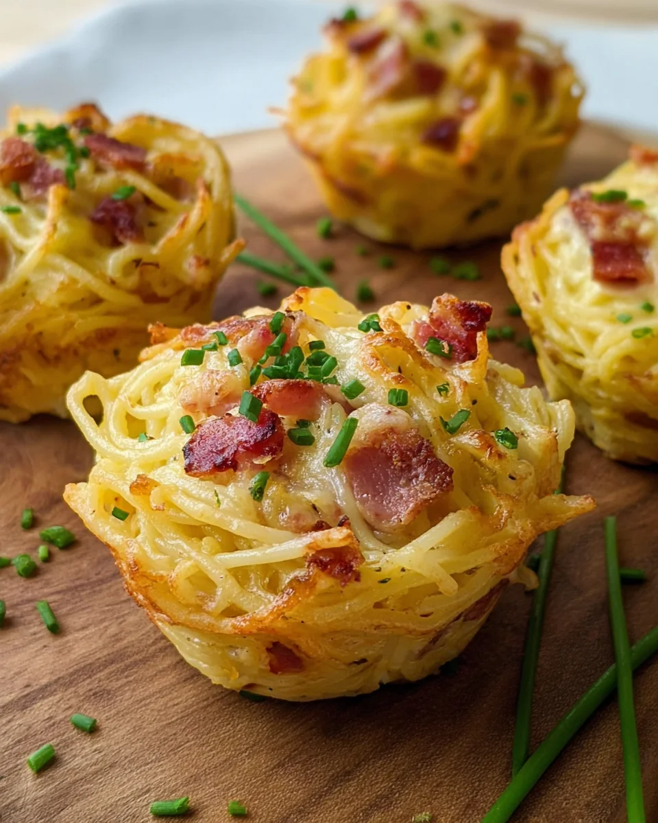 Spaghetti Carbonara Muffins