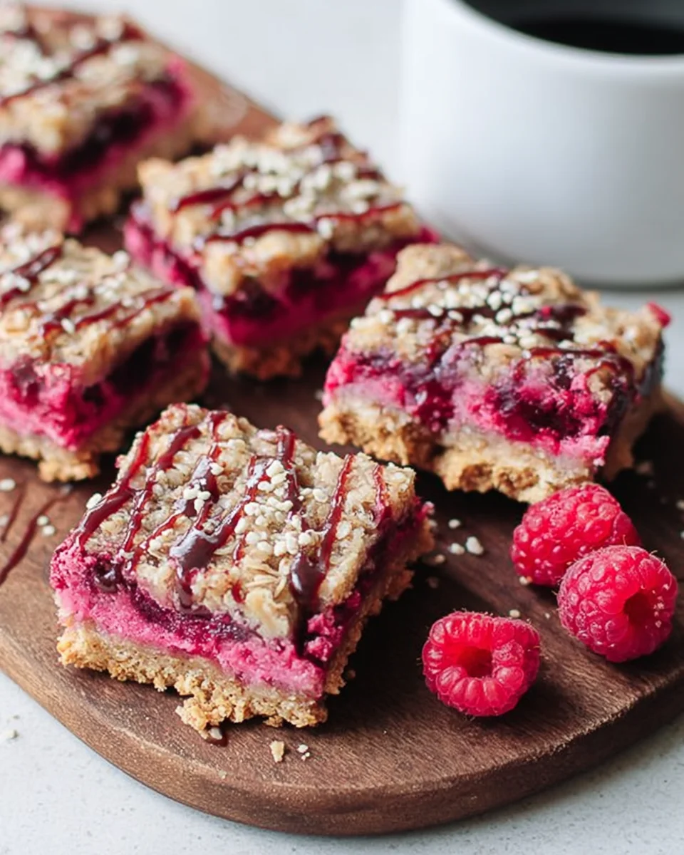 Vegane Himbeer Hafer Riegel
