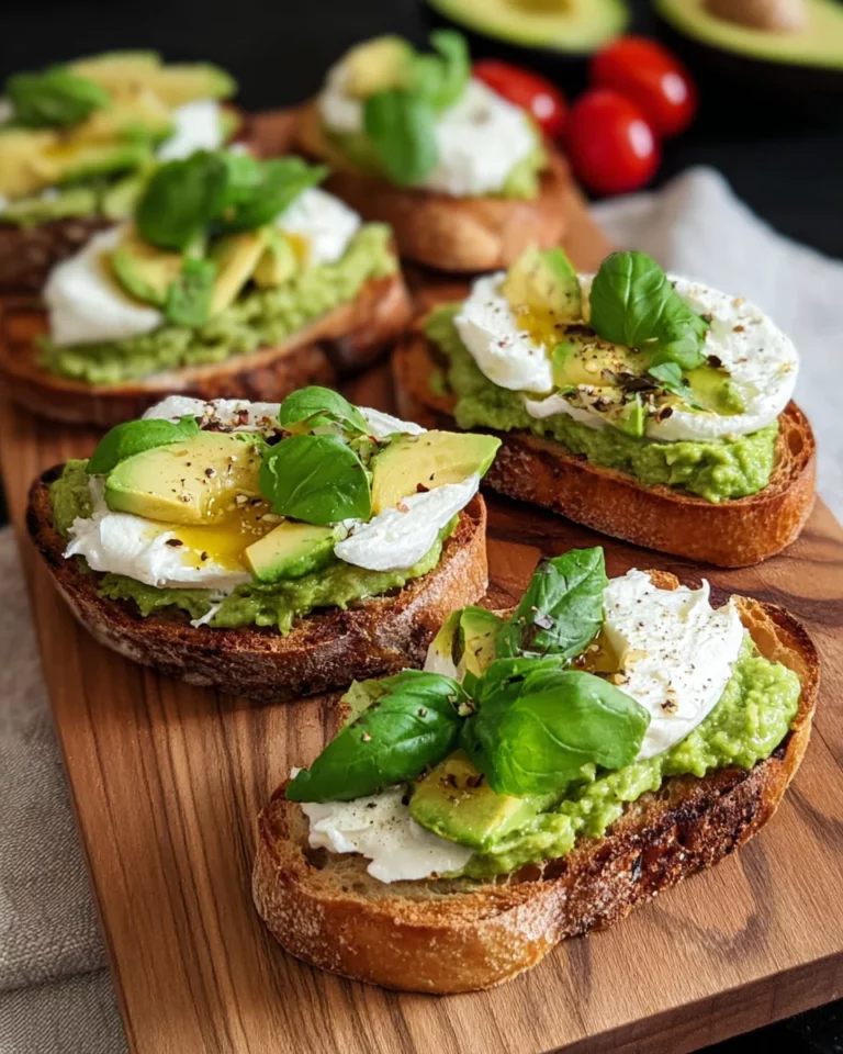 Avocado Burrata Bruschetta für schnelle Gäste delights