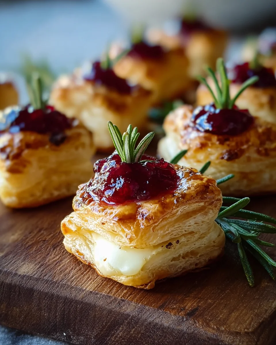 Blätterteig-Häppchen mit Camembert