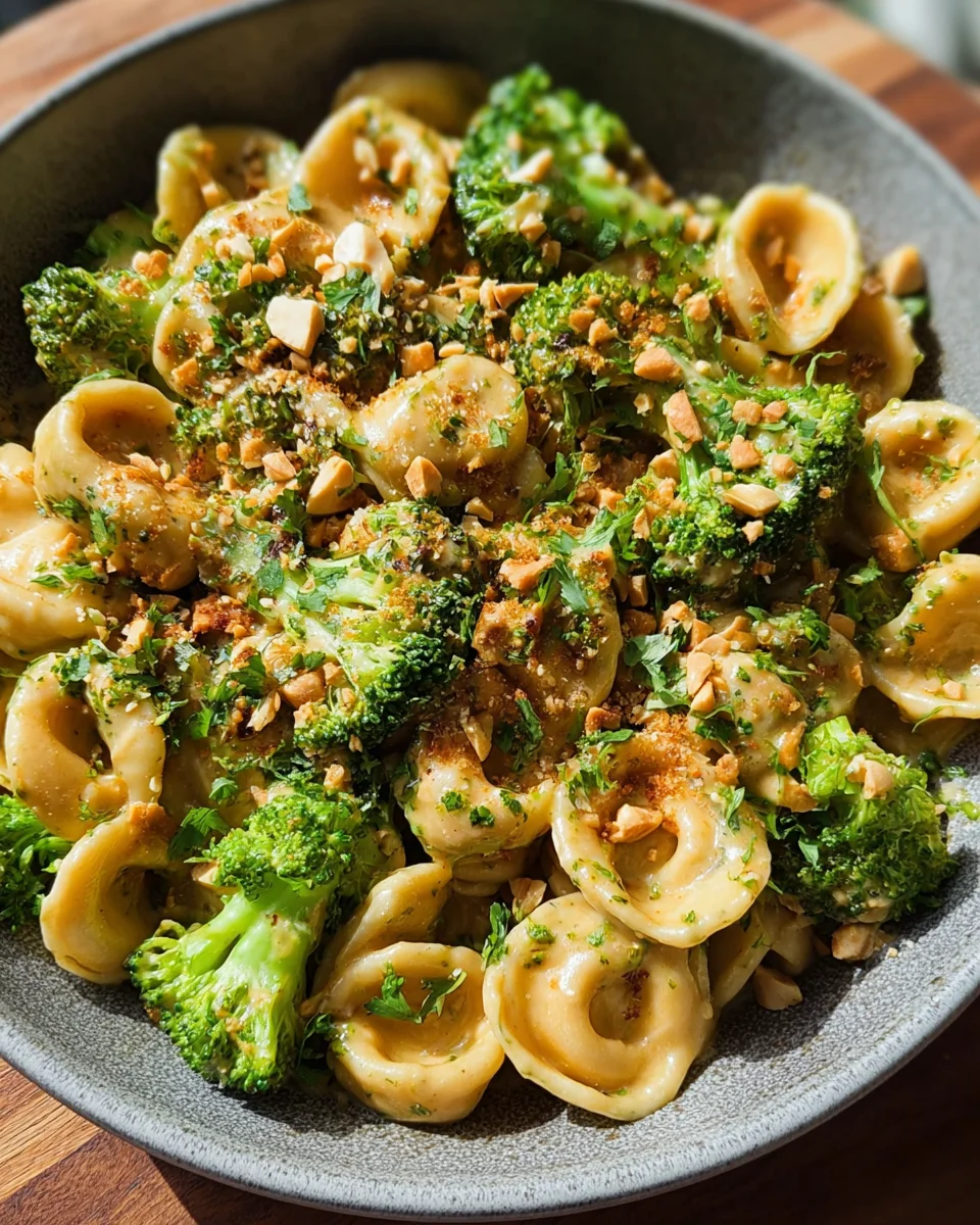 Cremige Erdnuss Brokkoli Orecchiette Pasta image 2