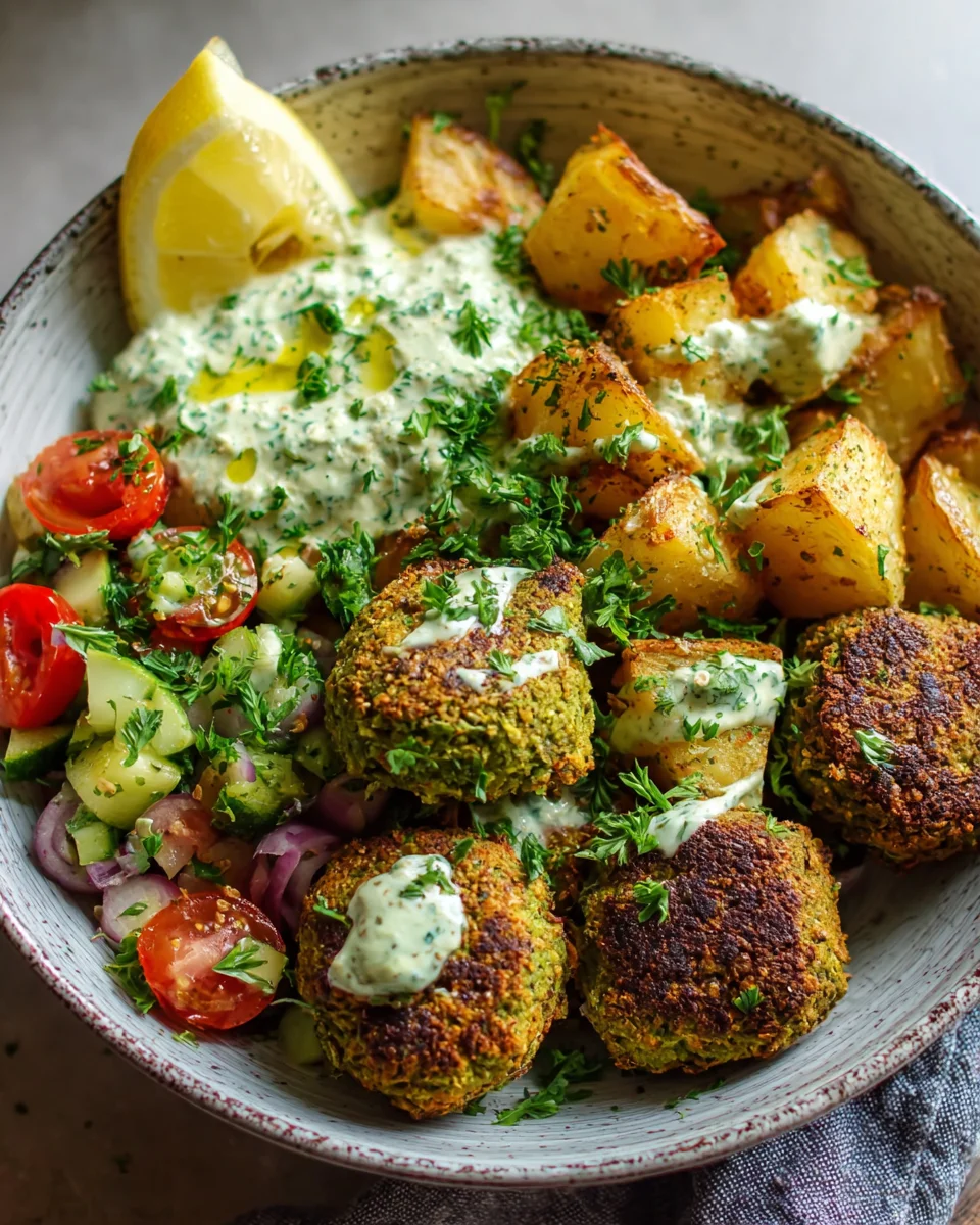 Griechische Falafel Protein Bowl Rezept - Lecker & Gesund