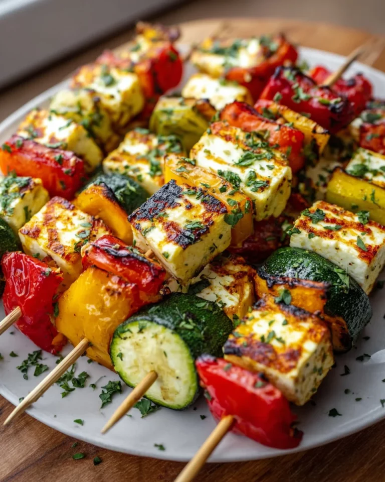 Halloumi Gemüse Spieße vom Grill: Dein vegetarischer Hit!