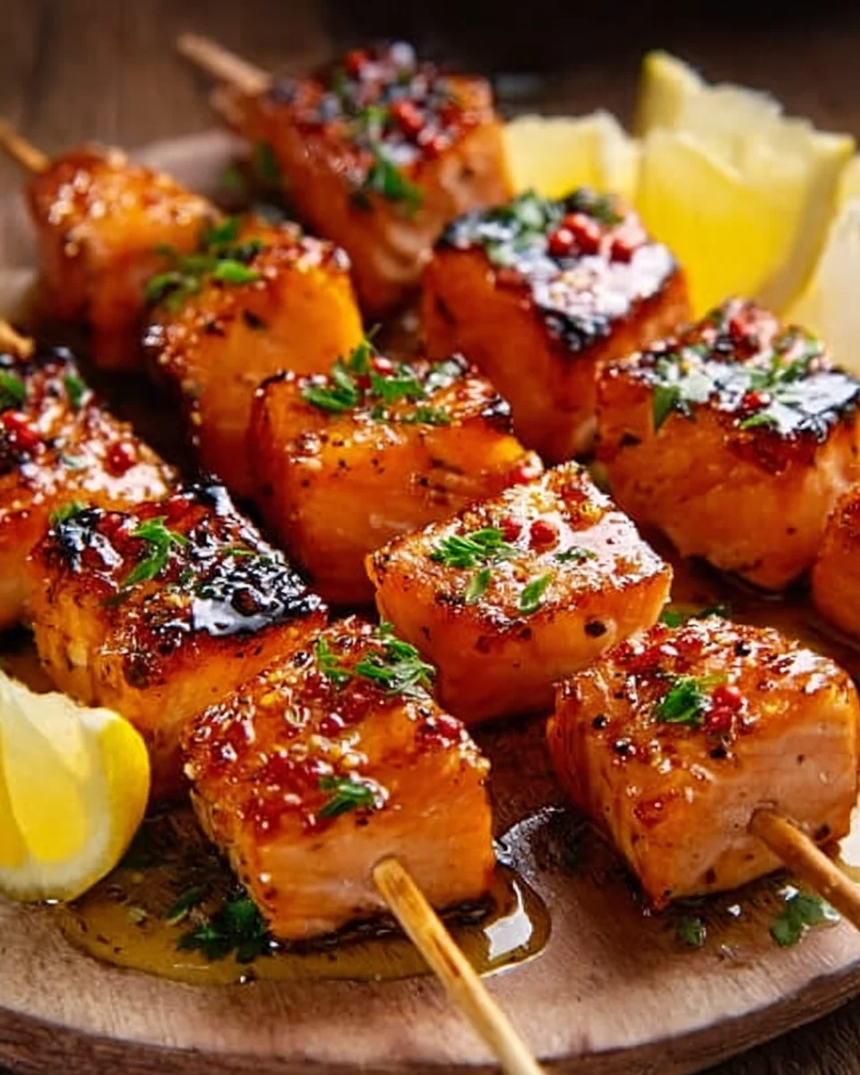 Honig-Glasierte Lachs-Spieße image 2