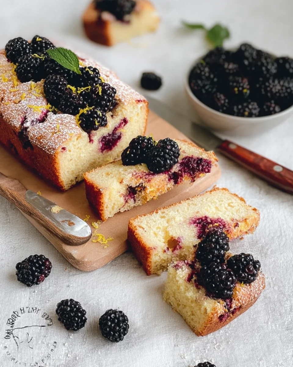 Joghurt-Cake mit Brombeeren
