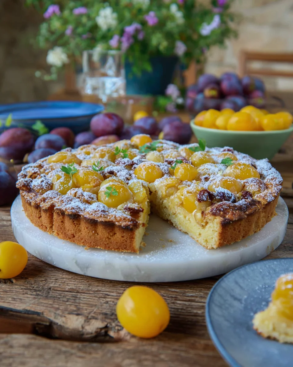 Mirabellenkuchen mit Mürbeteig image 2