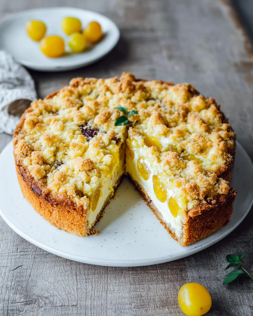 Mirabellenkuchen mit Schmand und Streusel image 2