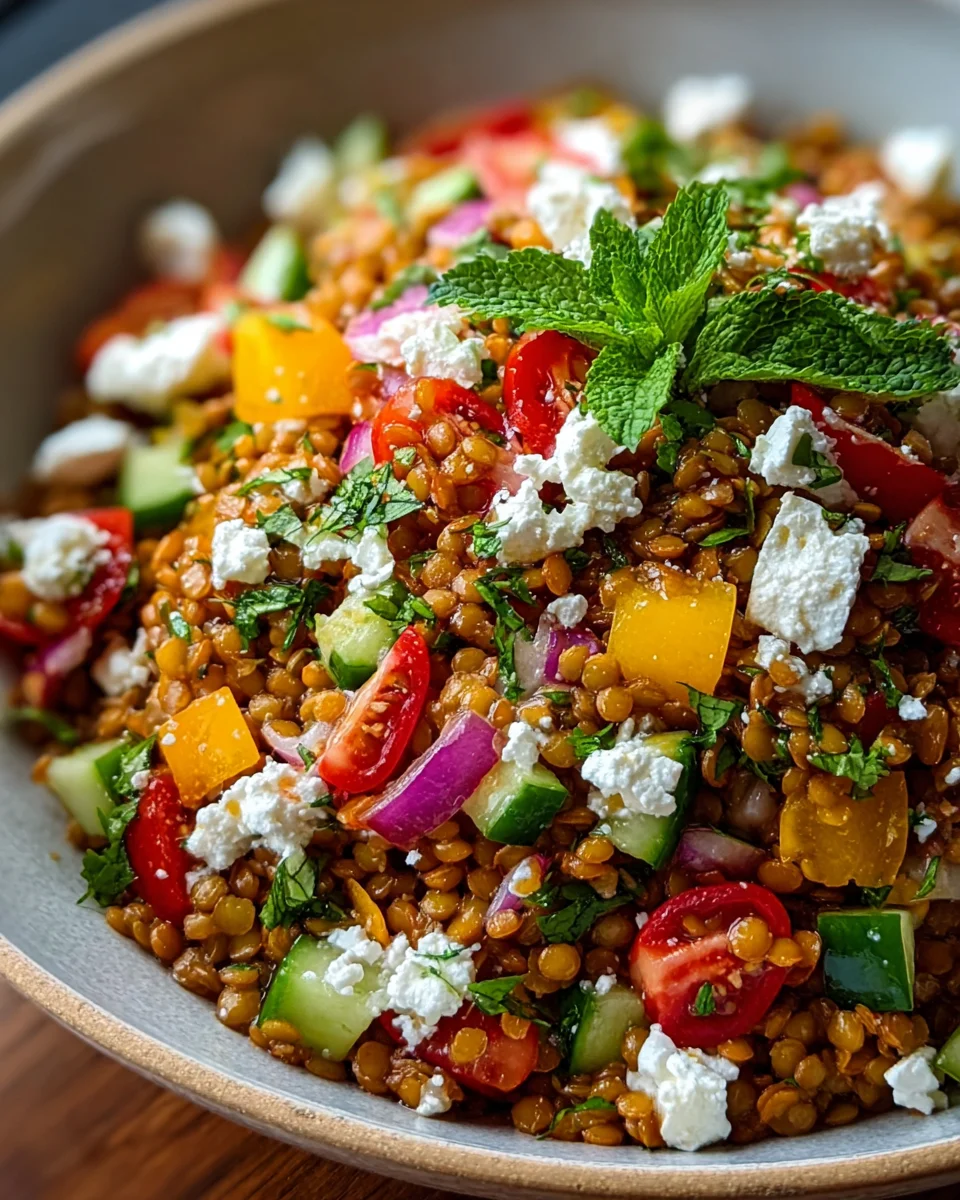Orientalischer Rote Linsensalat mit Feta – Gesund & Lecker! image 2