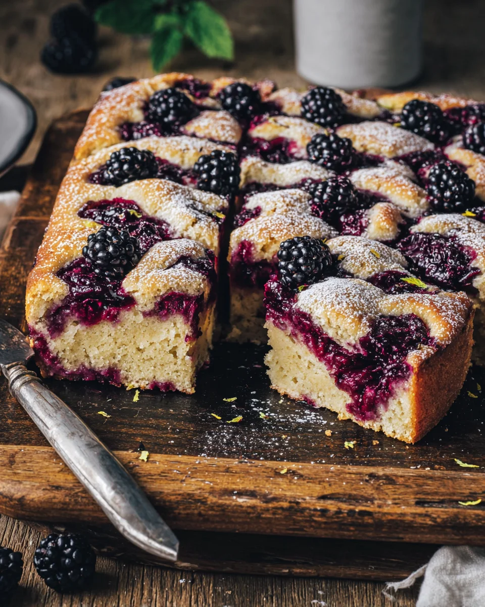 Saftiger Brombeer Rührkuchen vom Blech image 2
