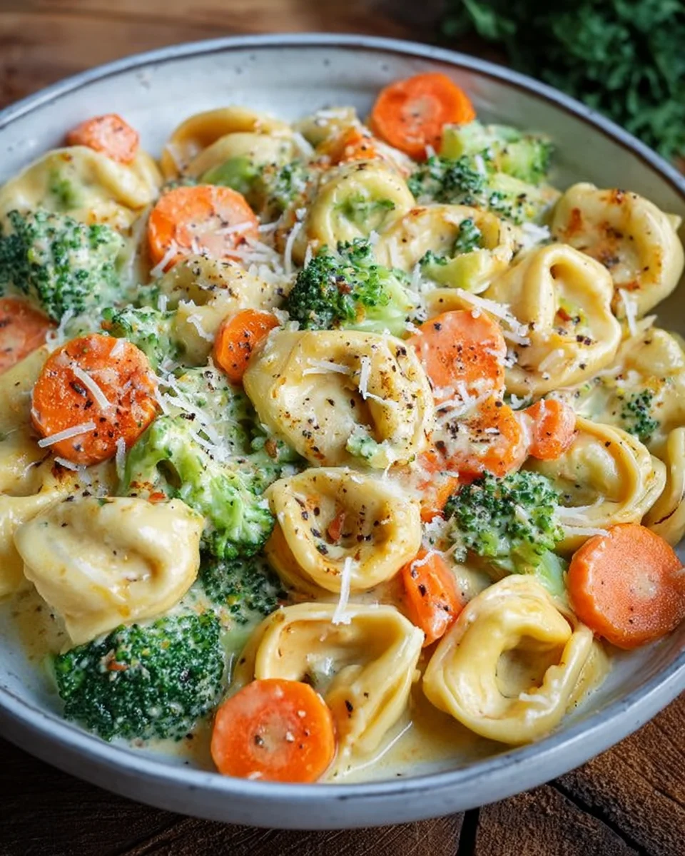 Tortellini mit Käse Sahne Soße - einfach lecker